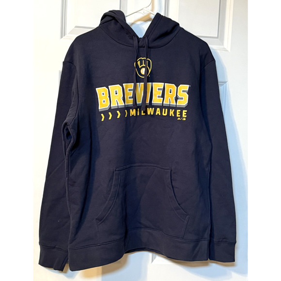 Milwaukee Brewers MLB Officially Licensed Sweatshirt Size L Pullover Hoodie NEW - Picture 1 of 5